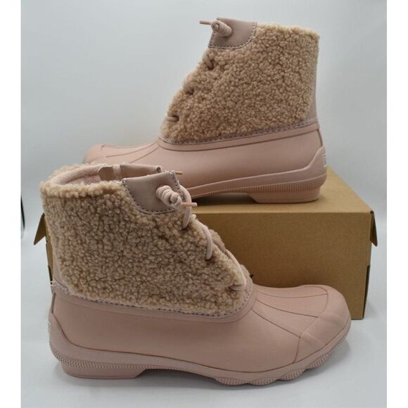 Sperry Top Sider Womens Size 9 Syren Gulf Sherpa Rose All Weather Duck Boots - Picture 3 of 11
